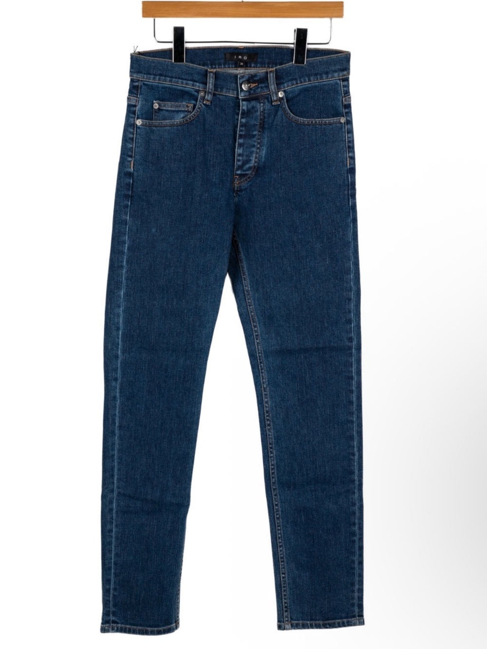 NWT IRO Blue Vintage Button Fly Slim Straight Jeans